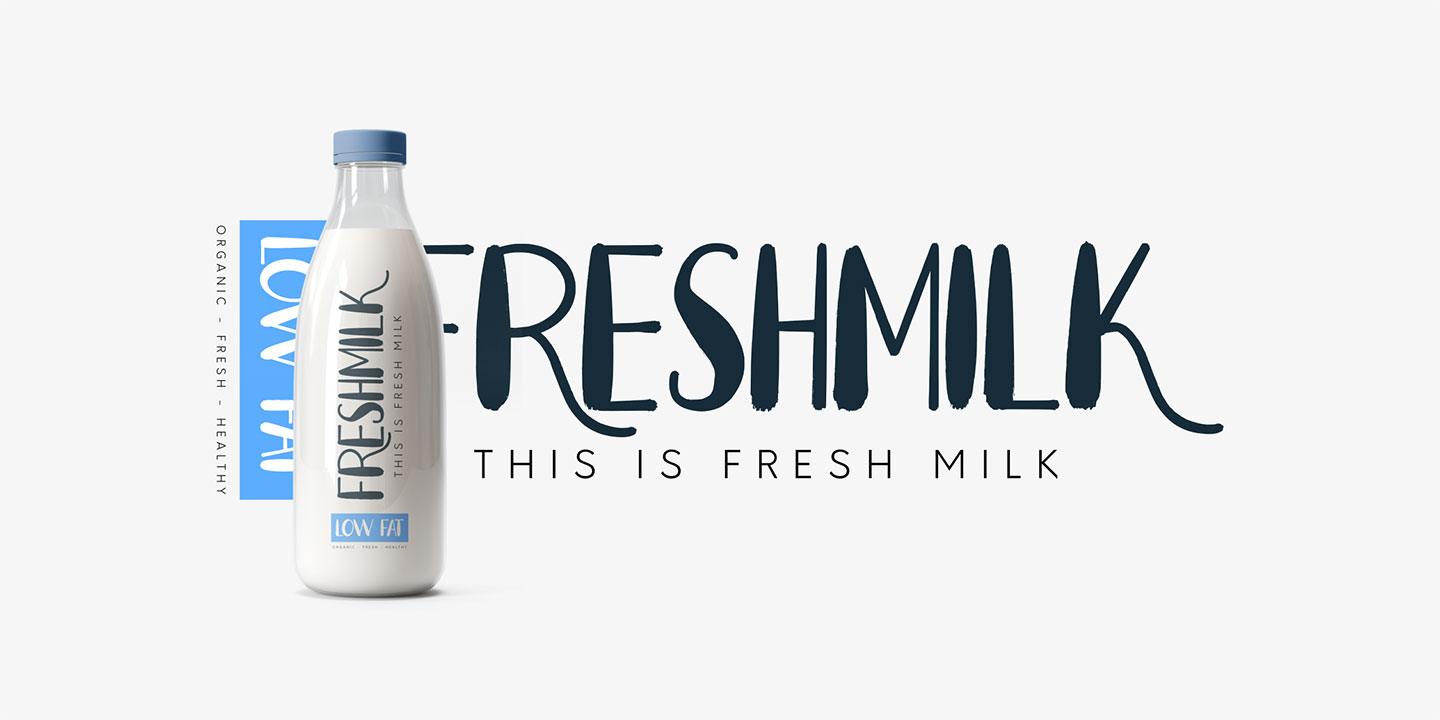 Example font Fresh Milk #8